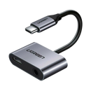 UGREEN USB-C to 3.5mm Audio+ USB-C Female Adapter Headphone Cable