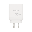 Wisecase GaN 35W 2USB-C Charger with Multi Ports Plug